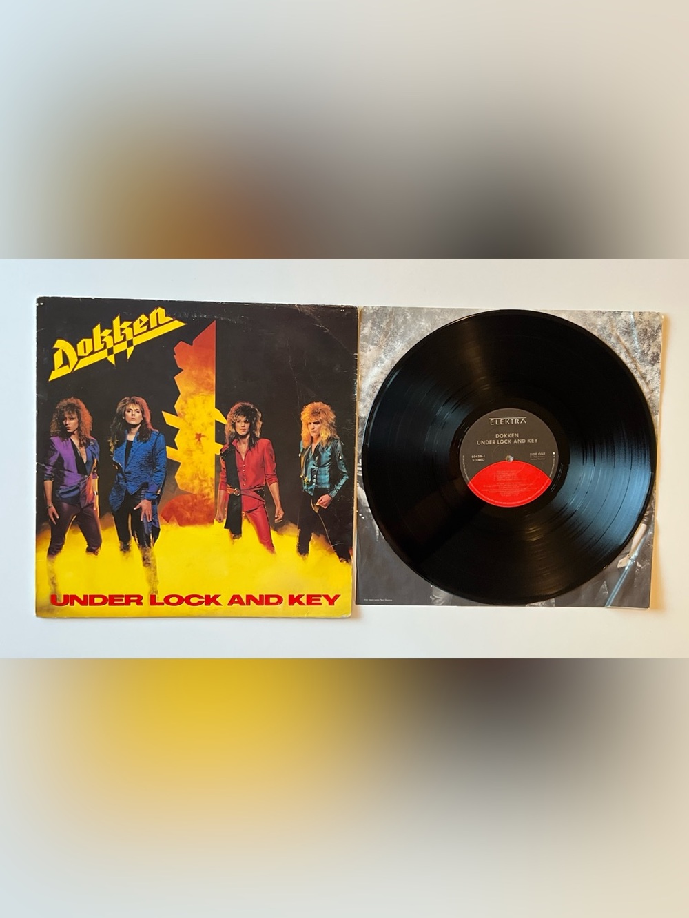 Dokken Under Lock And Key LP 1985 US MASTERDISK RL Elektra EX/VG+